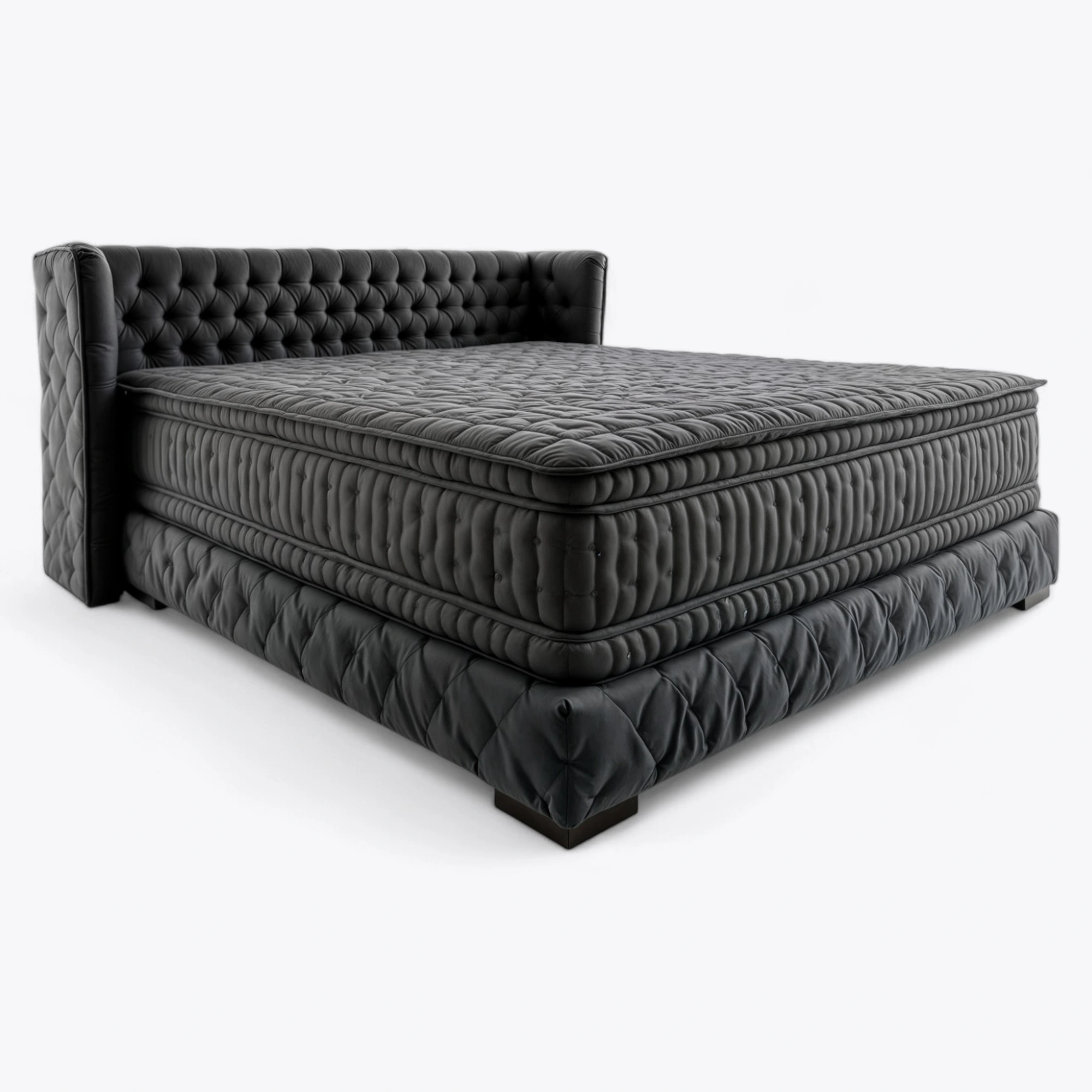 Helion Designer Boxspringbett 180x200 Schwarz 2025-Photoroom