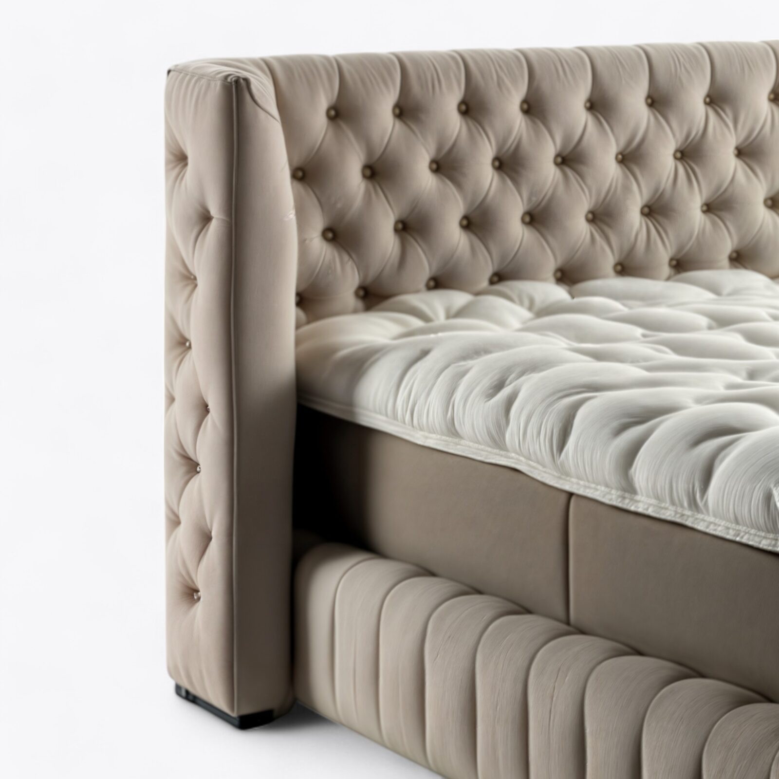 Luxus Boxspringbett Beige Schweiz-Photoroom