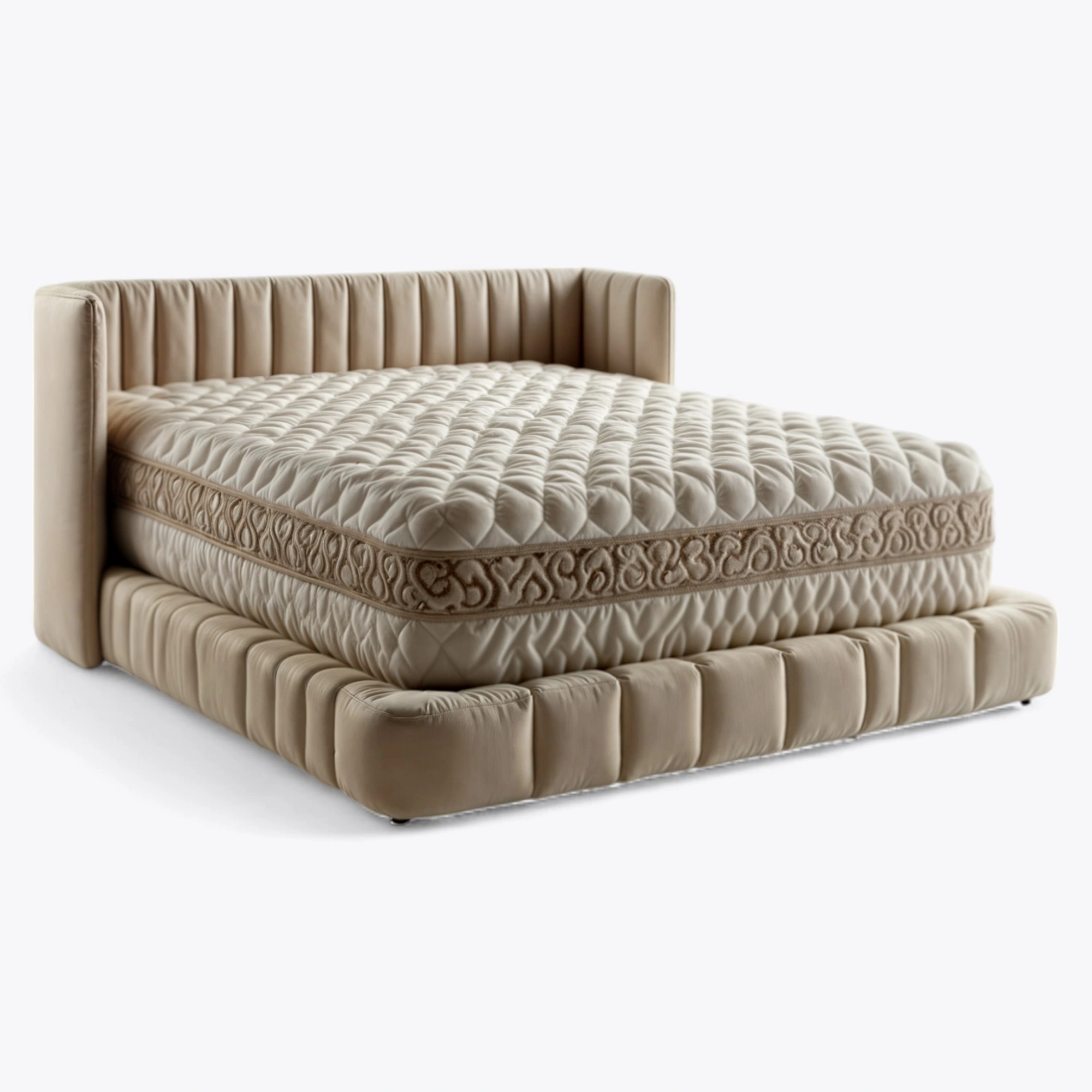 Oberen Luxus Boxspringbett Beige 180×200-Photoroom